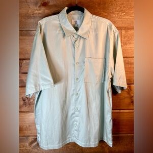 Men's Mint Green Short Sleeve Button Down Shirt